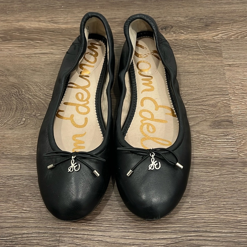 Sam Edelman Felicia Leather Ballet Flats Black size 7.5